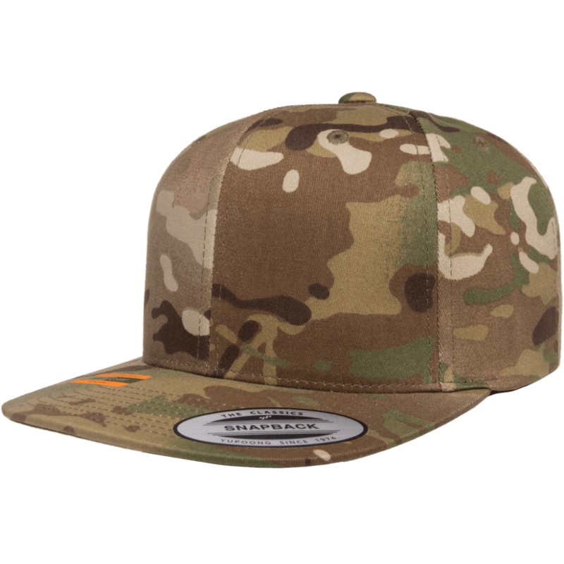 FLEXFIT YP Classics Multicam Snapback Cap - Camo | Snapback Closure | 98% Cotton 2% PU Spandex