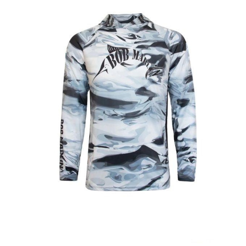 BOB MARLIN GEAR Men's Performance Hoody Storm -Size- Large - Grey