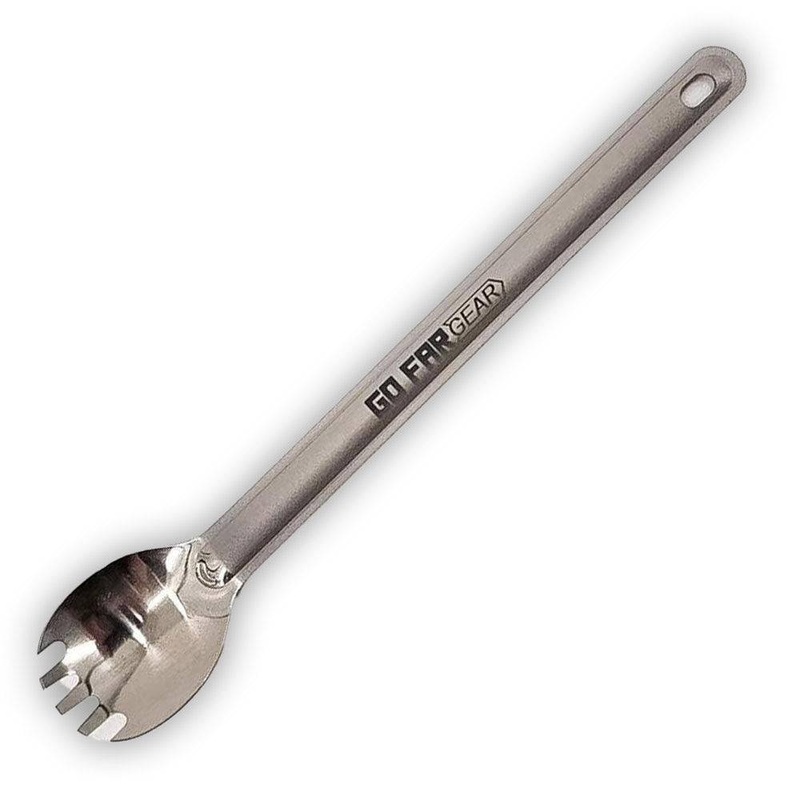 Long Handle Titanium Spork w/ polished bowl