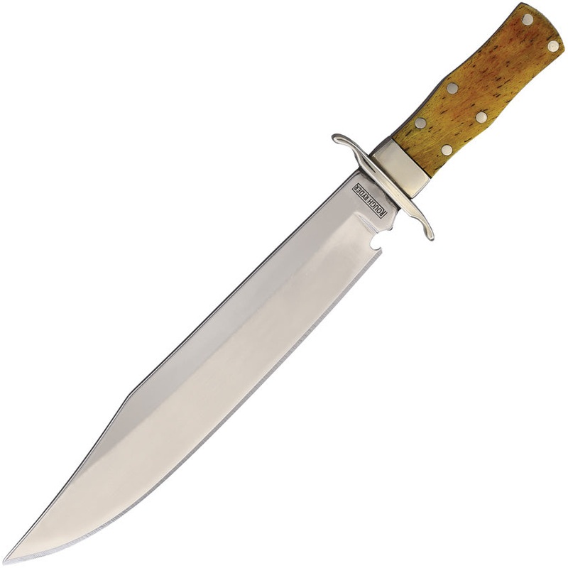 Rough Ryder Mini Spanish Notch Fixed Blade Knife Brown Bone Bowie 1903
