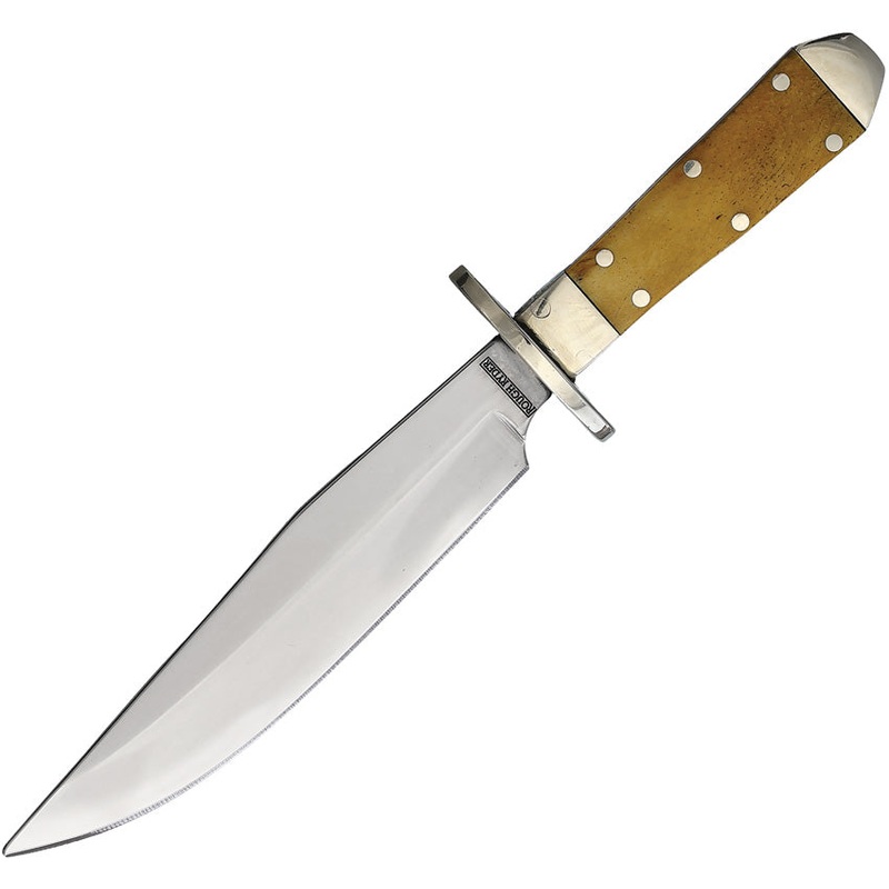 Rough Ryder Old Texas Fixed Blade Knife Yellow Bone Stainless Bowie 1901