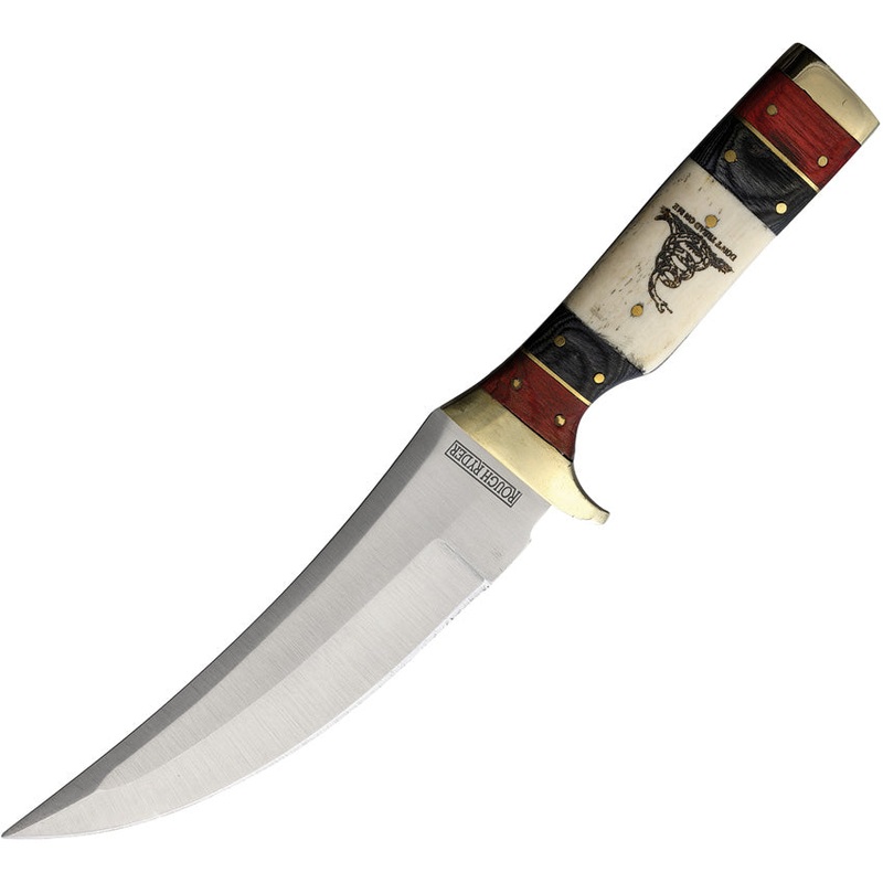 Rough Ryder Skinner Fixed Blade Knife White/Black Pakkawood Stainless 2398