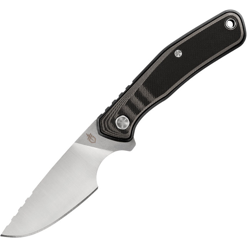 Gerber Downwind Caper Fixed Blade Knife Gray G10 Stainless Clip Point 1819
