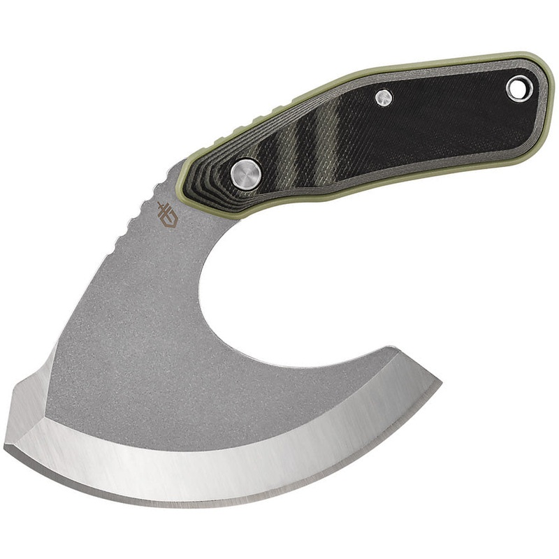 Gerber Downwind Ulu Fixed Blade Knife Green G10 Stainless Ulu Point 1824   - On Sale