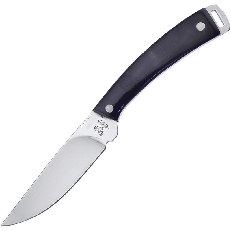 Hen & Rooster Skinner Fixed Blade Knife Black Buffalo Horn Stainless 5019BH