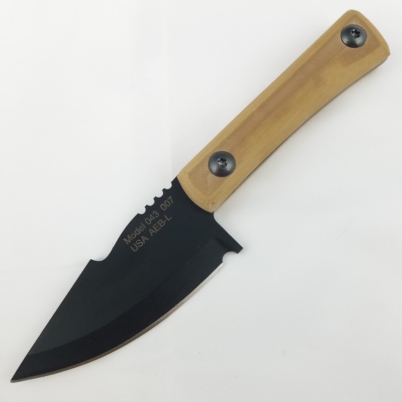 Jason perry Blade Works Model 043 Coyote Brown Fixed Blade Knife + Sheath 043cb