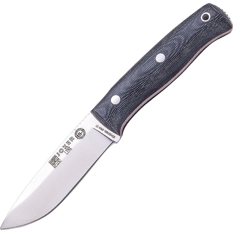 Joker Lynx Black & Gray Micarta Fixed Blade Knife + Sheath CM111