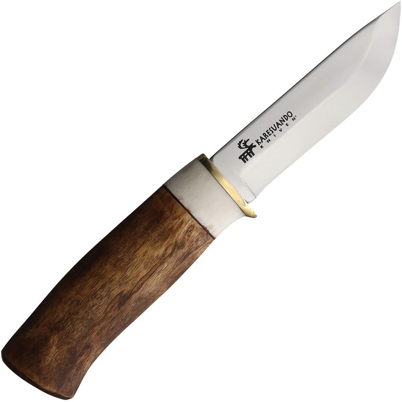 Karesuando Kniven Beaver 8 Fixed Blade Knife Curly Birch Stainless 12C27 350100   - On Sale