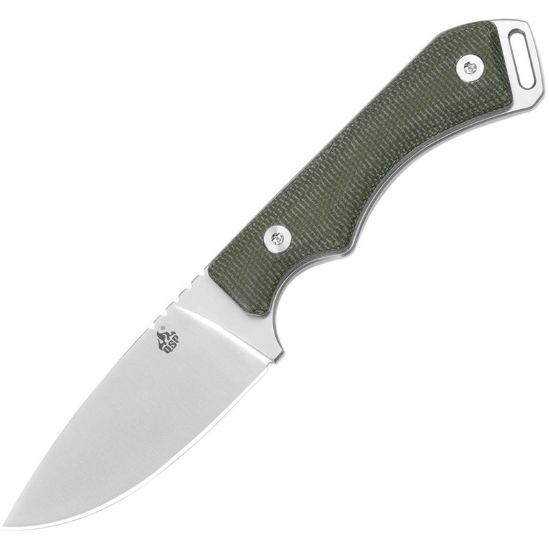 QSP Knife Workaholic Fixed Blade Knife Green Micarta Bohler N690 w/ Sheath 124D