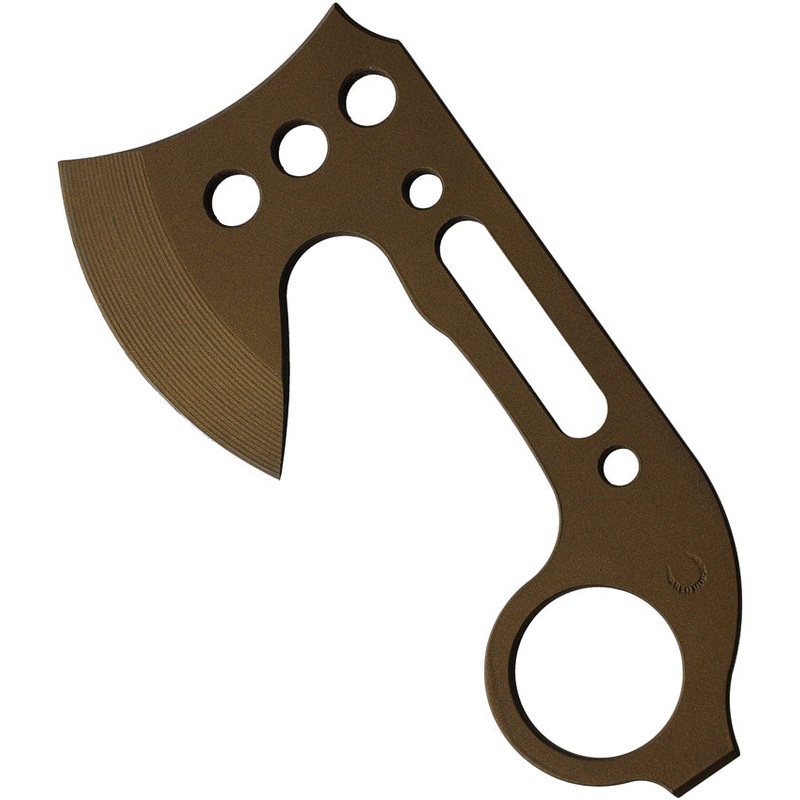 Red Horse Knife Works Karamahawk Barebones Bronze D2 Steel Blade w/ Sheath 026