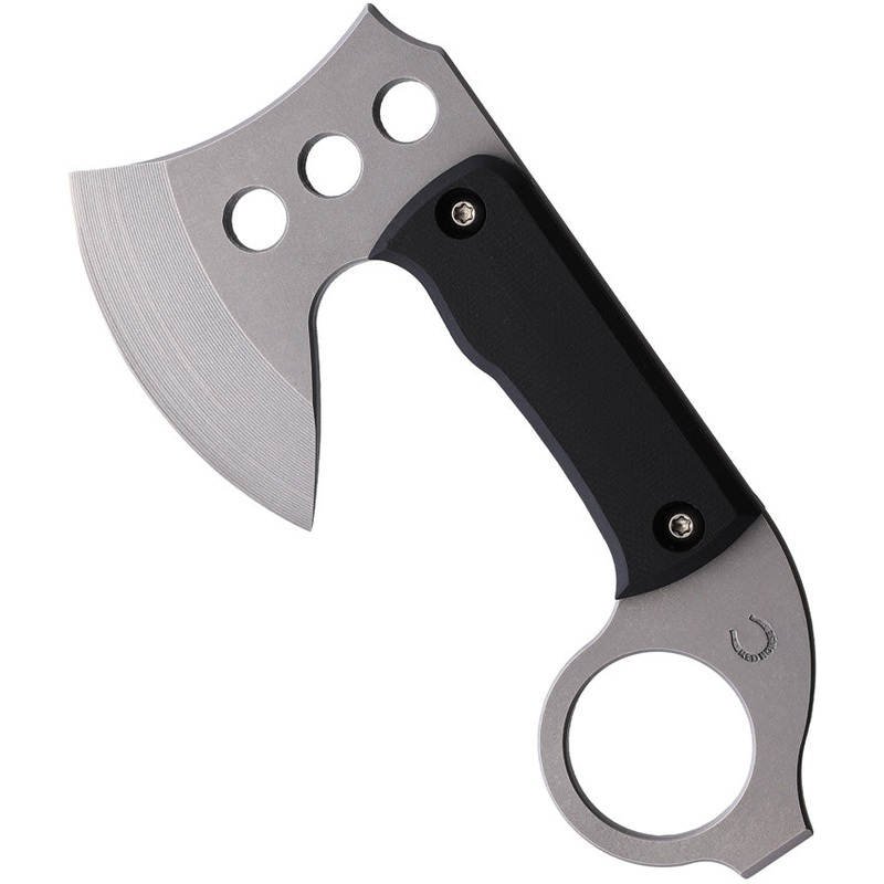 Red Horse Knife Works Karamahawk Black G10 D2 Steel Blade w/ Sheath 020
