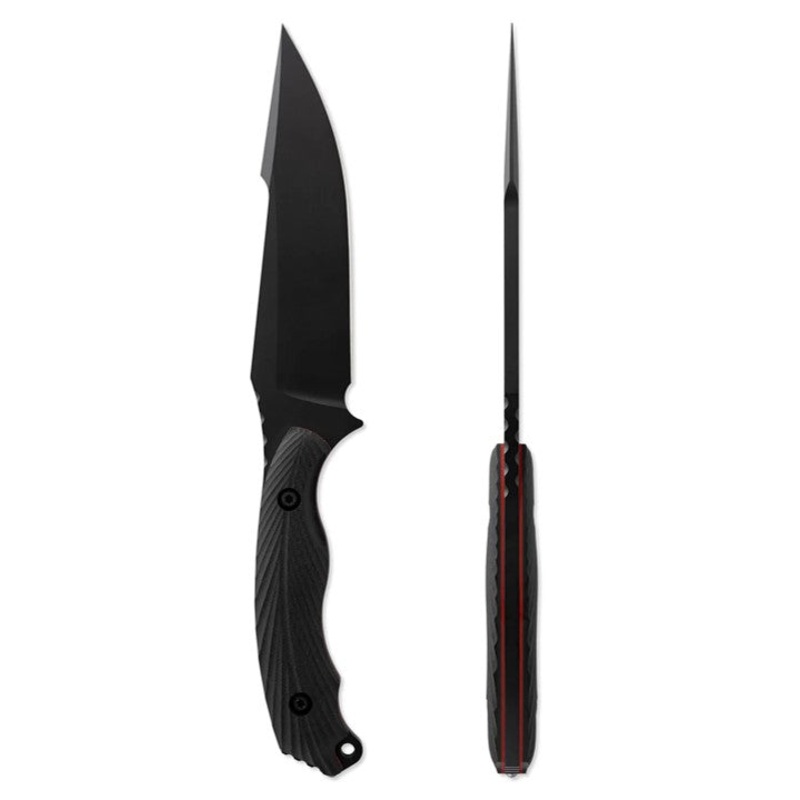 Toor Knives Raven Fixed Blade Knife Shadow Black Wood CPM-3V w/ Sheath 9106