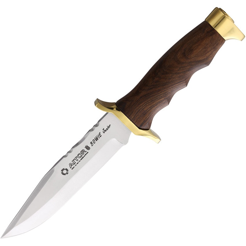 Aitor Bowie Jr Fixed Blade Knife Grooved Wood MoVa Stainless Steel 16082  -On Sale