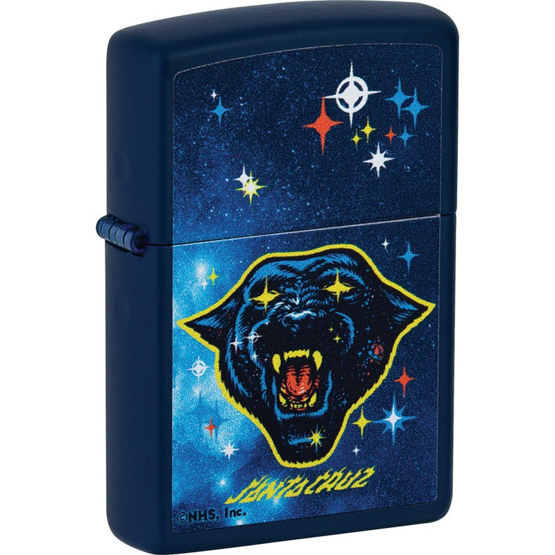 Zippo Santa Cruz Tiger Design Navy Matte Windless USA Made Lighter 70483