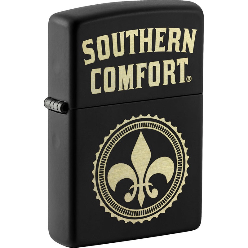 Zippo Southern Comfort Design Black Matte 2.25" Pocket Lighter Windproof 71918