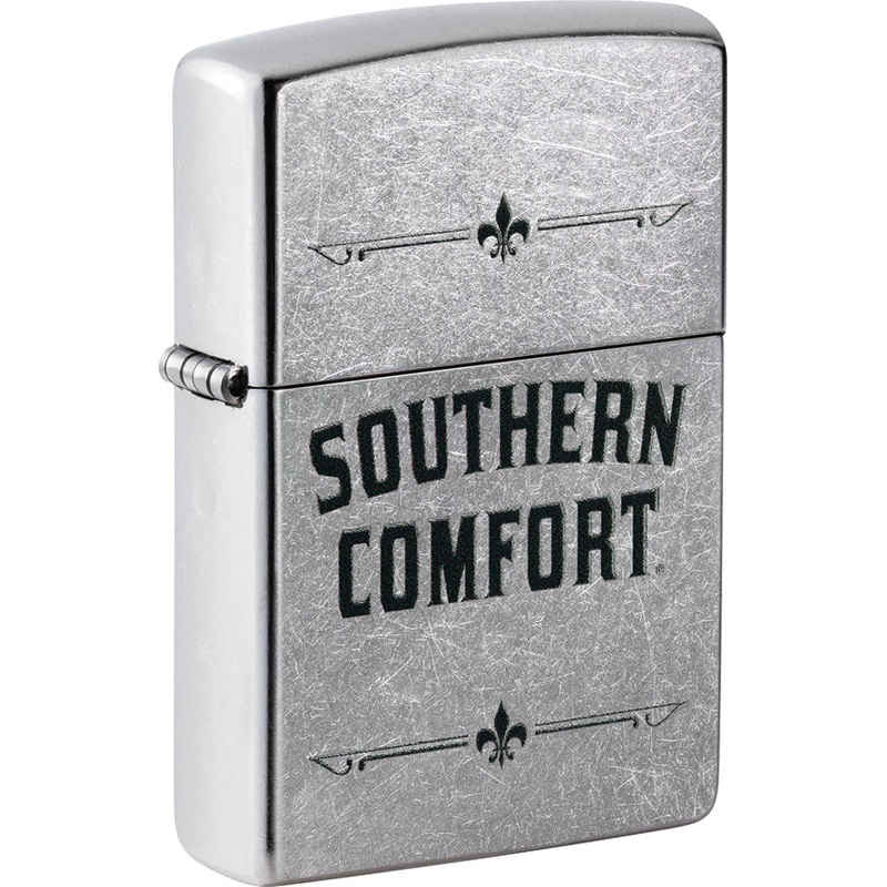 Zippo Southern Comfort Design Street Chrome 2.25" Pocket Lighter Windproof 71909