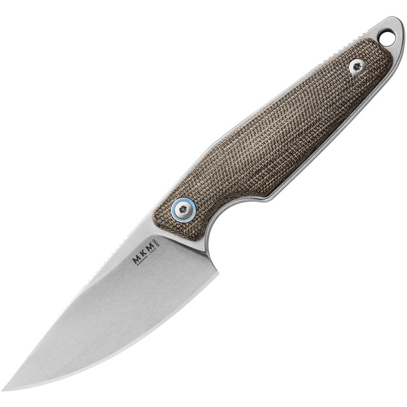 MKM-Maniago Knife Makers Makro 1 Fixed Blade Knife Green Micarta M390 MA01GC
