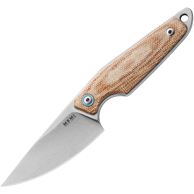 MKM-Maniago Knife Makers Makro 1 Fixed Blade Knife Tan Micarta M390 MA01NC