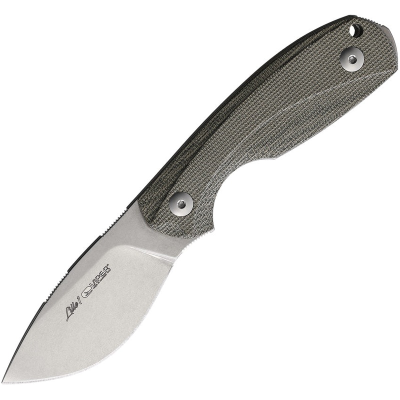 Viper Lille 1 Tan & Green Canvas ELMAX Steel Drop Point Fixed Blade Knife 4022CG   - On Sale