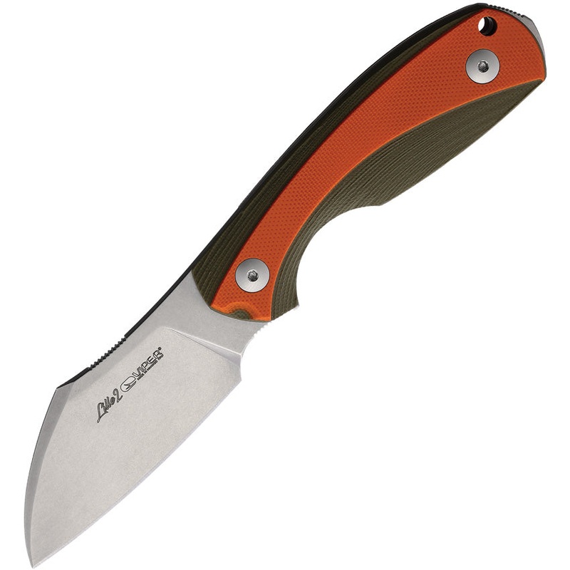 Viper Lille 2 Green & Orange Canvas ELMAX Sheepsfoot Fixed Blade Knife 4024GGO