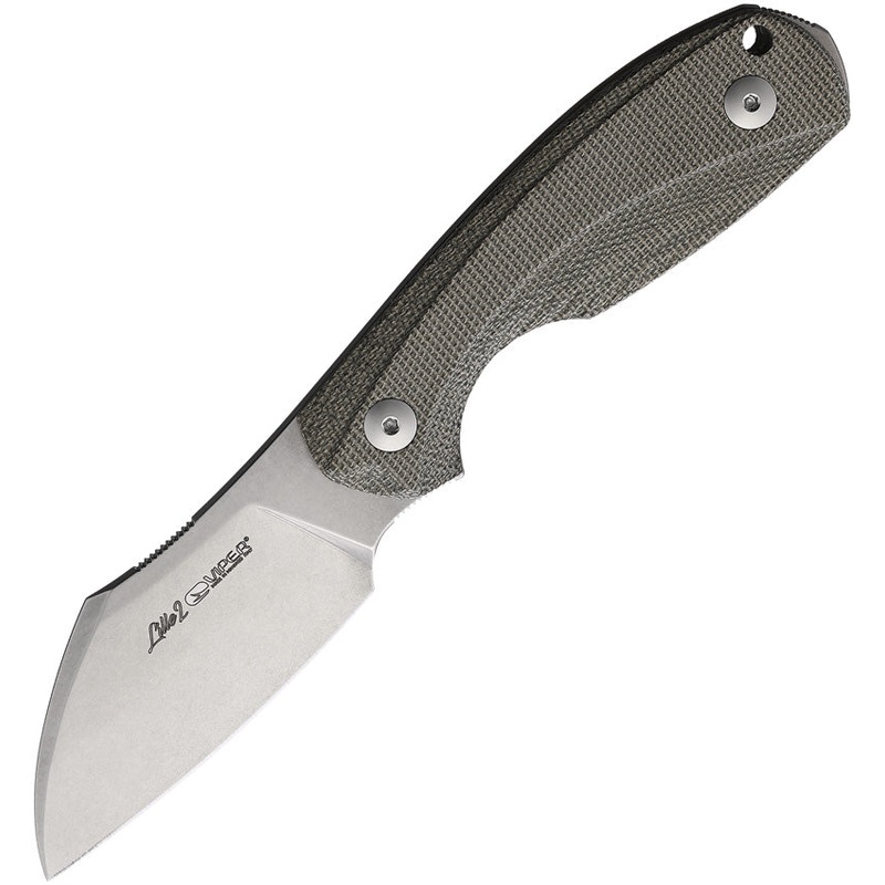 Viper Lille 2 Tan & Green Canvas ELMAX Steel Sheepsfoot Fixed Blade Knife 4024CG