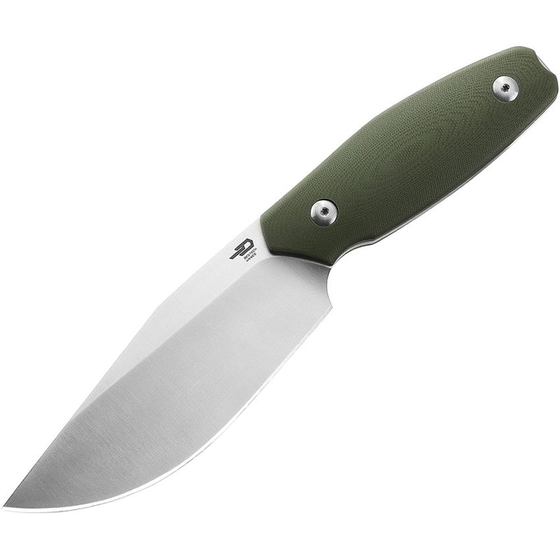 Bestech Knives Lignum Artis OD Green G10 AUS-8 Fixed Blade Knife w/ Sheath KF03B   - On Sale