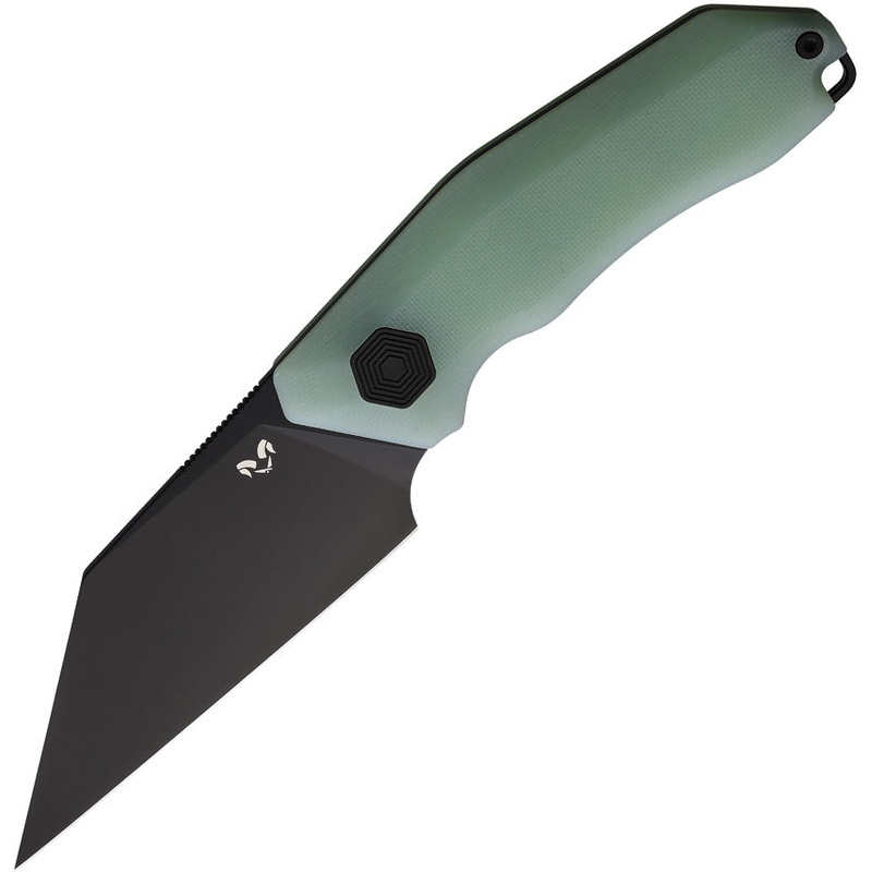 Damned Designs Fenrir Jade G10 14C28N Sandvik Black Fixed Blade Knife 013GBLK