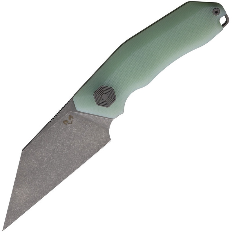 Damned Designs Fenrir Jade G10 14C28N Sandvik Stonewash Fixed Blade Knife 013GSW