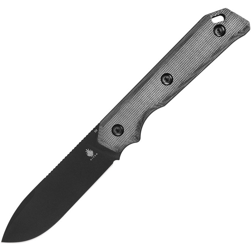 Kizer Cutlery Begleiter Black Micarta D2 Steel Drop Pt Fixed Blade Knife 1045C1