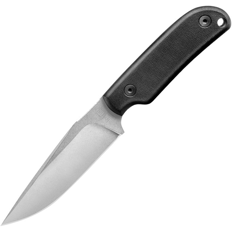 TB Outdoor Commandeur Black Smooth G10 ALENOX Fixed Blade Knife w/ Sheath 014