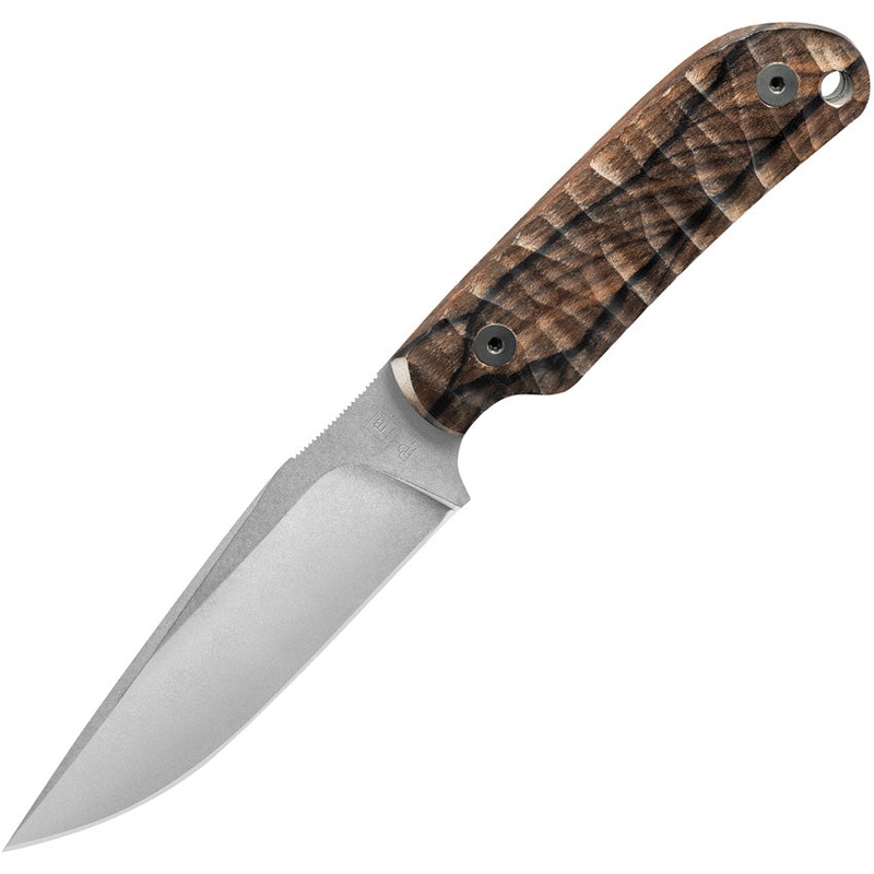 TB Outdoor Commandeur Ziricote Wood ALENOX Fixed Blade Knife w/ Sheath 047