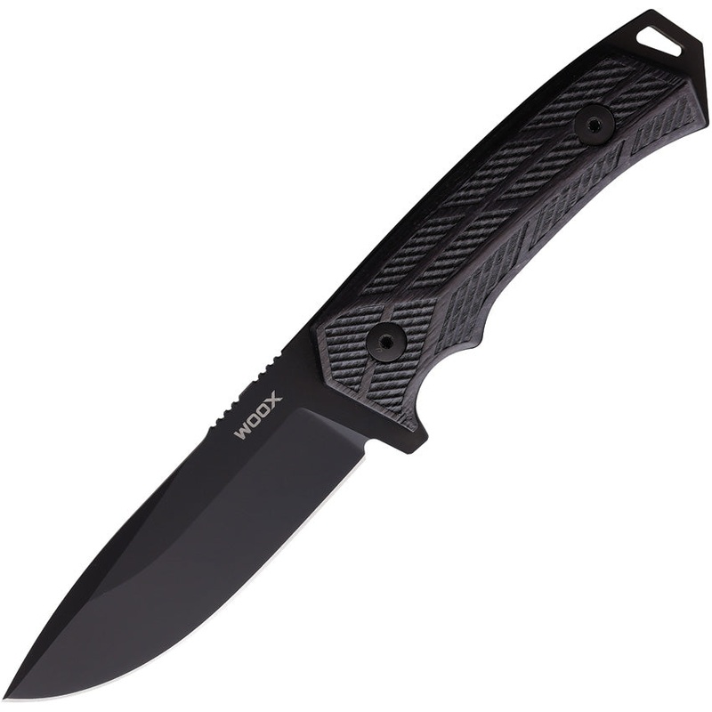 WOOX Rock 62 Phantom Black Micarta Sleipner Fixed Blade Knife w/ Sheath K00110