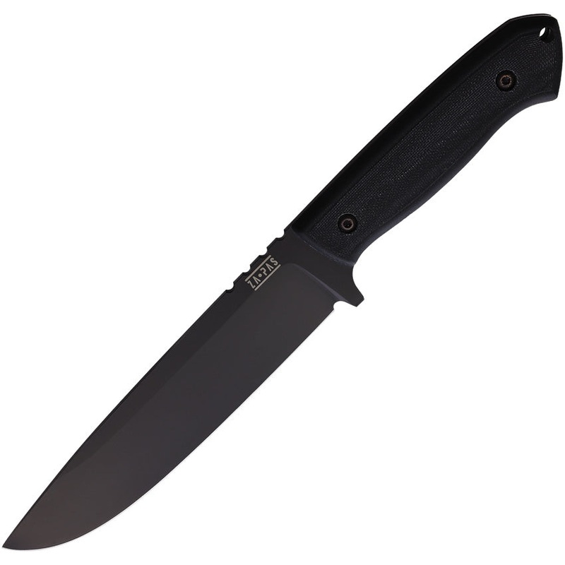 ZA-PAS Knives Expandable Black G10 Carbon Steel Fixed Blade Knife S0033