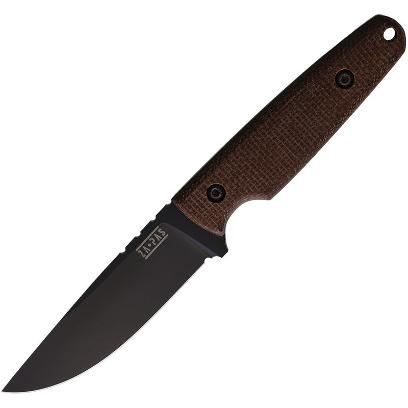 ZA-PAS Knives Handie Brown Micarta Carbon Steel Fixed Blade Knife S0037