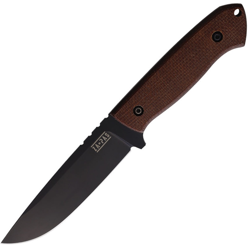 ZA-PAS Knives Ultra Outdoor Brown Micarta Carbon Steel Fixed Blade Knife S0035