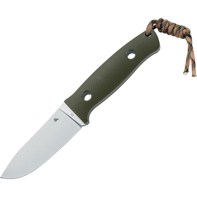 Black Fox Vesuvius OD Green G10 D2 Steel Fixed Blade Knife w/ Sheath 710D2OD