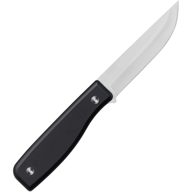 Marttiini MFT Black G10 Stainless Fixed Blade Knife w/ Leather Sheath 354010