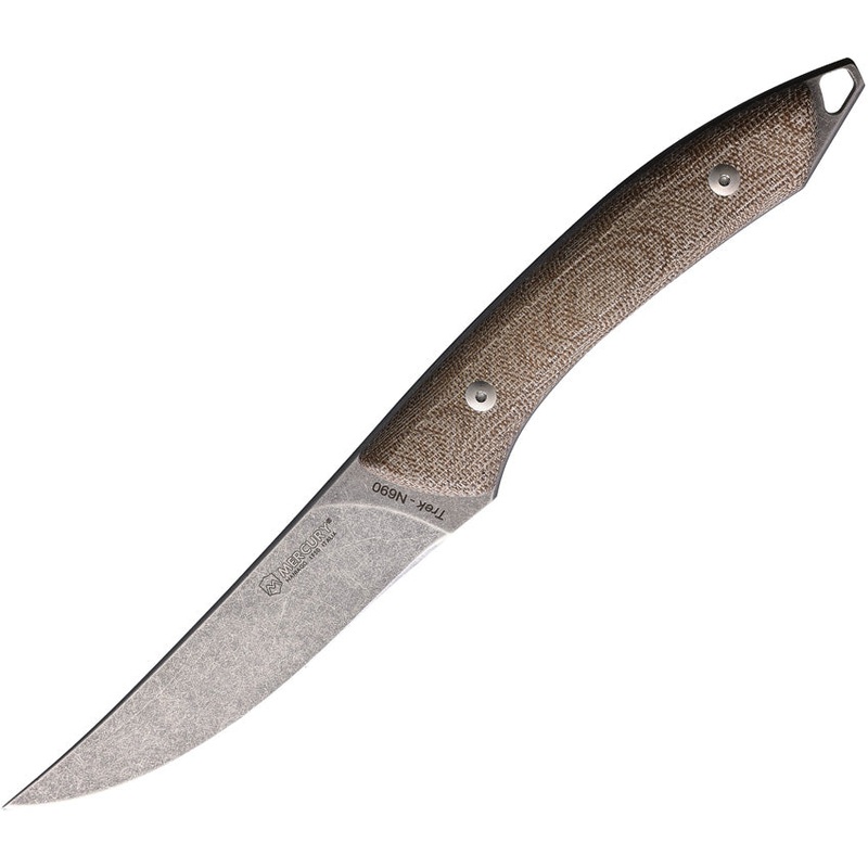 Mercury Trek Tan Micarta Bohler N690 Stainless Fixed Blade Knife w/ Sheath 25CNC   - On Sale