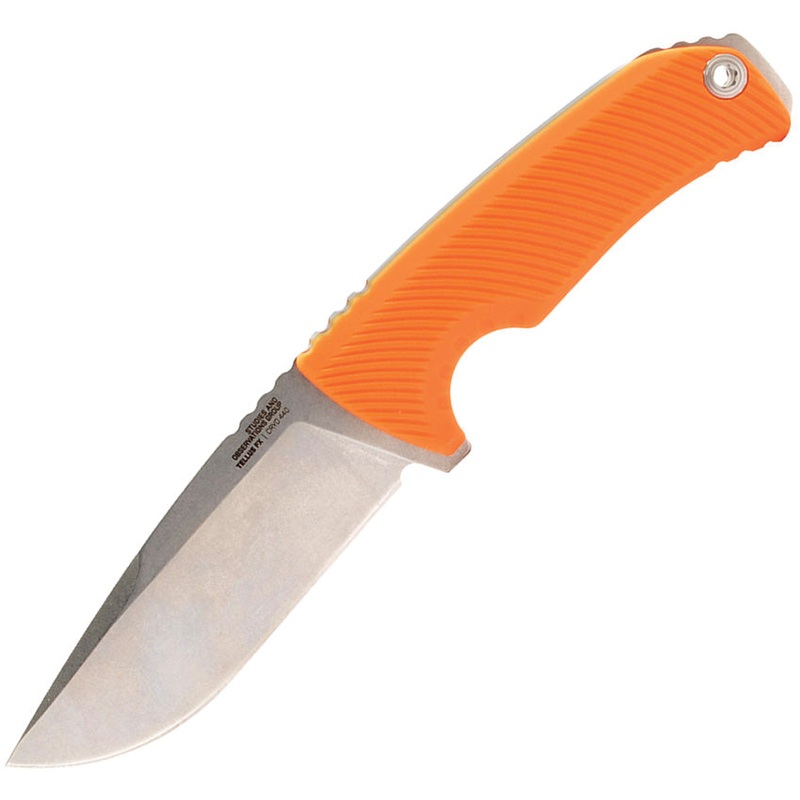 Sog Tellus FX Orange GRN 440 Stainless Fixed Blade Knife w/ Belt Sheath 17060343