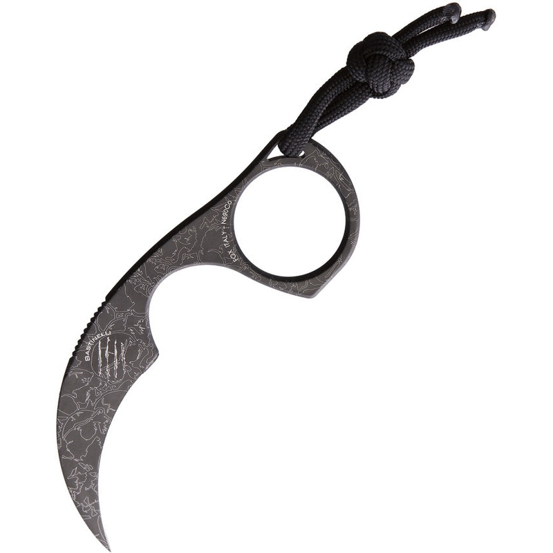 Bastinelli Creations Diagnostic Skull Karambit N690Co Fixed Blade Knife 05S