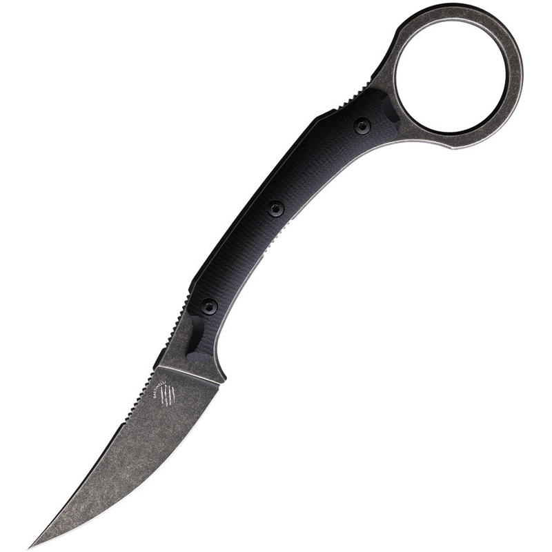 Bastinelli Creations Dopamine Black G10 Bohler M390 Fixed Blade Knife 248