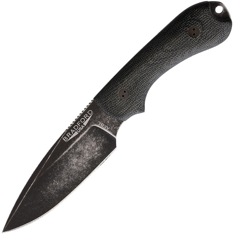 Bradford Knives Guardian 3 Black Micarta AEB-L Nimbus Fixed Blade Knife 3FE101NA