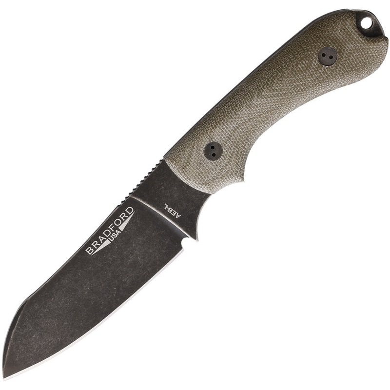 Bradford Knives Guardian 3 Green Micarta AEB-L Nimbus Fixed Blade Knife 3SF102NA