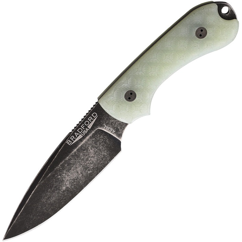 Bradford Knives Guardian 3 Textured Ghost Jade AEB-L Fixed Blade Knife 3FE007NA