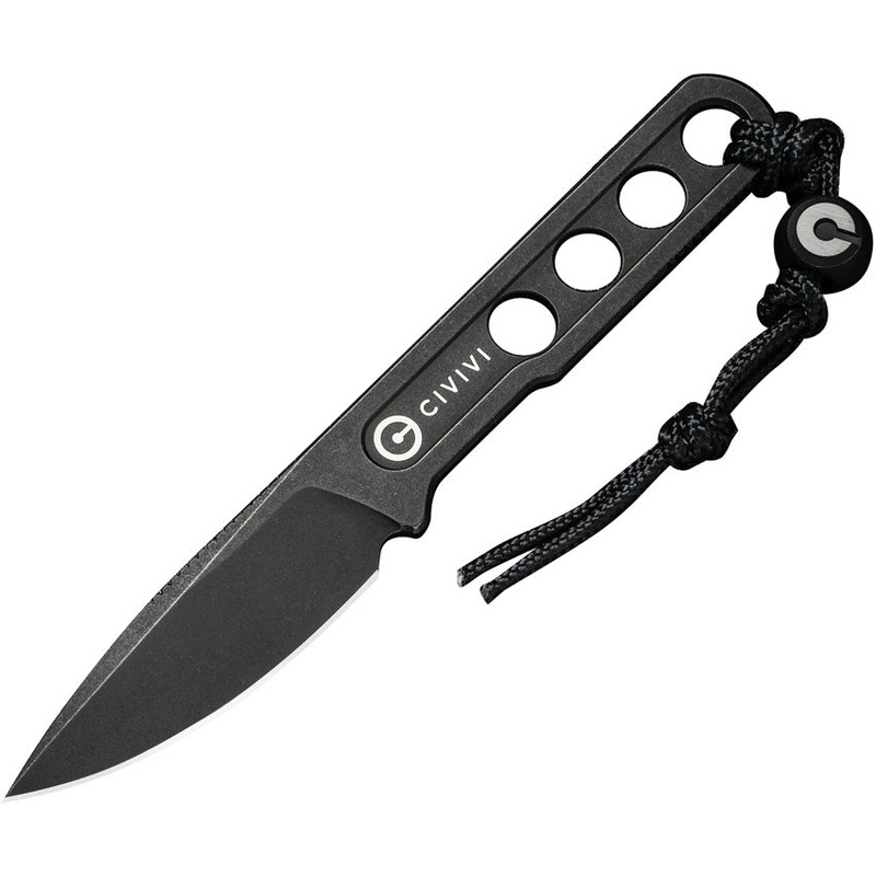 Civivi Circulus Black 10Cr15CoMoV Drop Point Fixed Blade Knife w/ Sheath 220121
