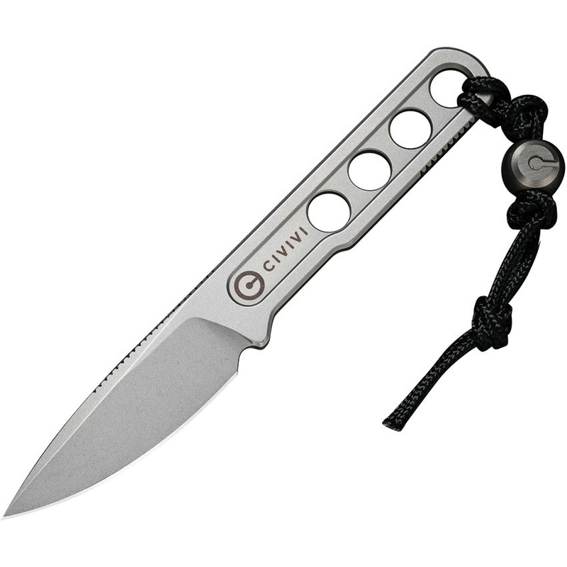 Civivi Circulus Gray 10Cr15CoMoV Drop Point Fixed Blade Knife w/ Sheath 220122