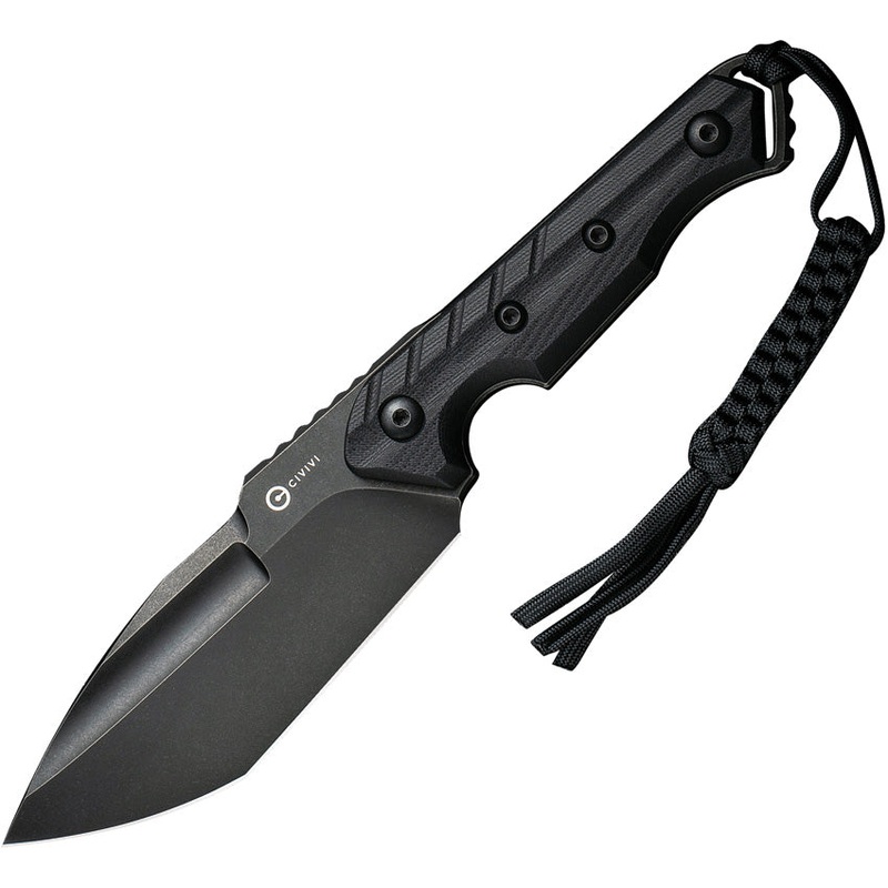 Civivi Maxwell Black G10 D2 Steel Spear Pt Fixed Blade Knife w/ Sheath 210401