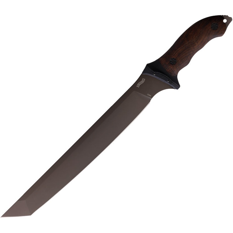 Walther MachTac 5 Brown Wood 440C Stainless Tanto Machete w/ Belt Sheath 50846