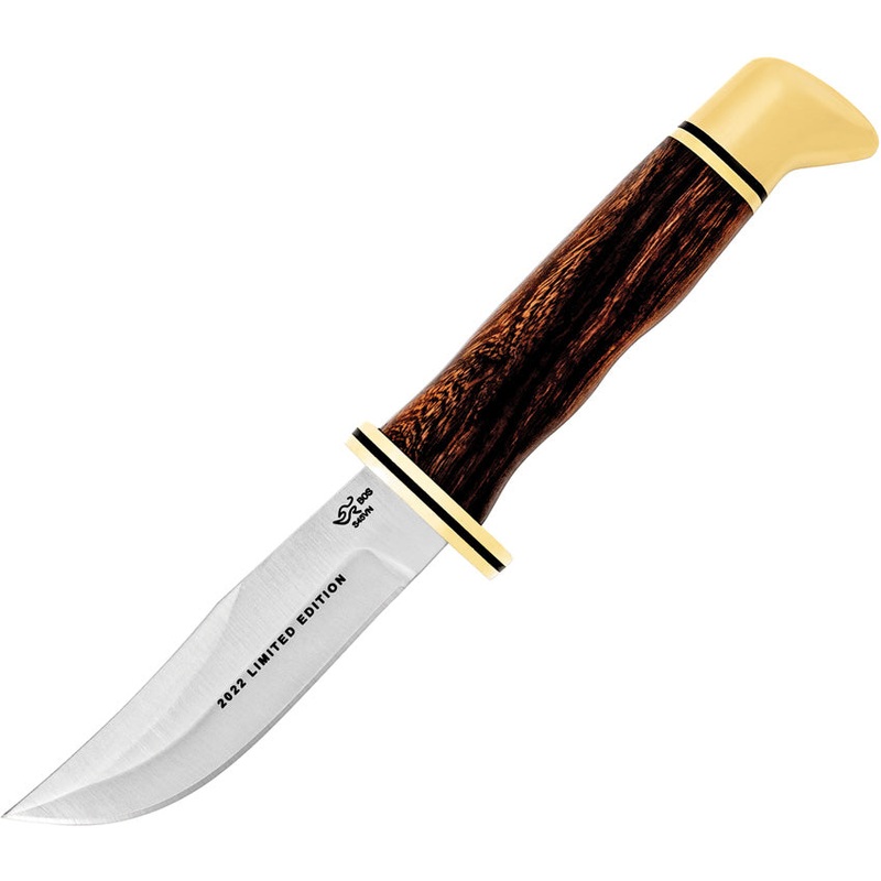 Buck Ranger Legacy Collection Brown & Brass Ironwood S45VN Steel Fixed Blade Knife 212IWSLE