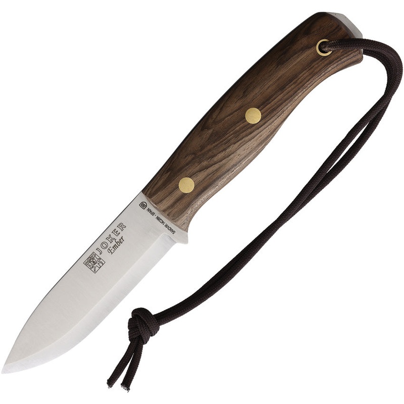 Joker Ember Bushcraft Survival Walnut 14C28N Sandvik Fixed Blade Knife CN122